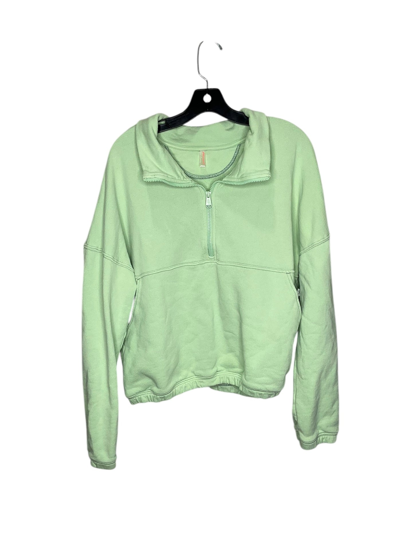 Athletic Top Long Sleeve Collar By Free People In Green, Size: M