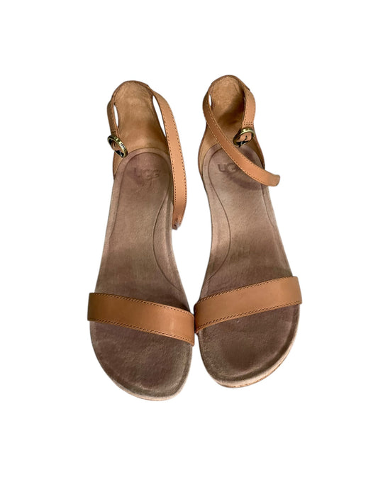 Shoes Heels Wedge By Ugg In Brown, Size: 6.5