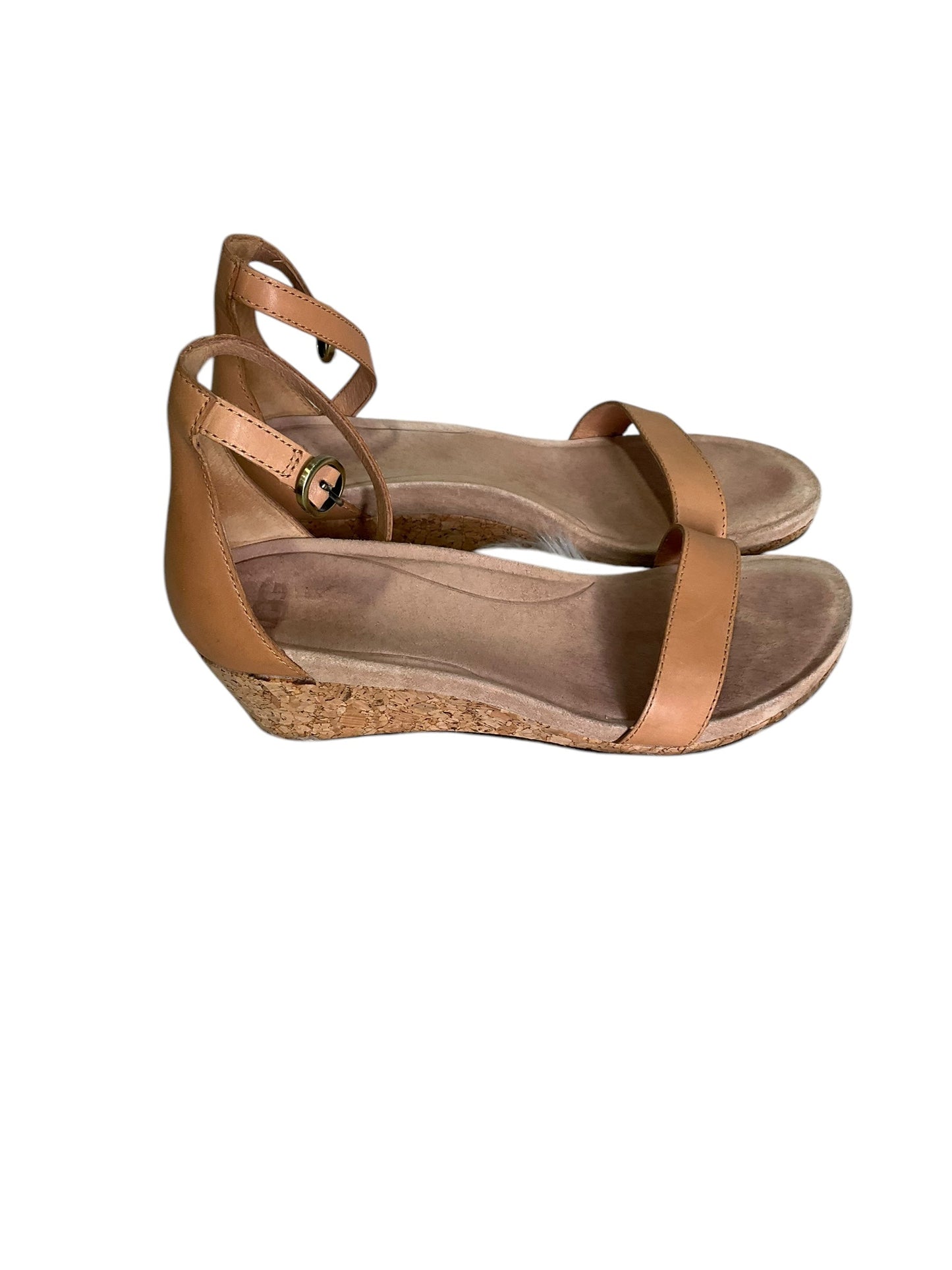 Shoes Heels Wedge By Ugg In Brown, Size: 6.5