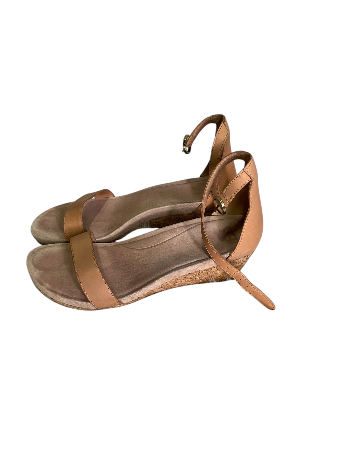 Shoes Heels Wedge By Ugg In Brown, Size: 6.5