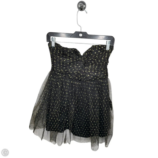 Dress Party Short By Lulus In Black & Gold, Size: S