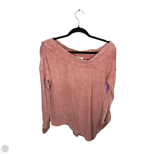 Top Long Sleeve By We The Free In Coral, Size: M