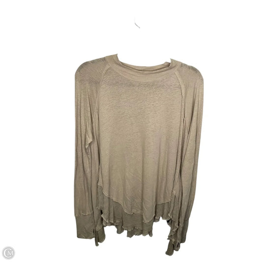 Top Long Sleeve By We The Free In Tan, Size: M