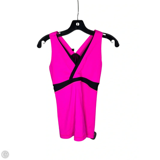 Athletic Tank Top By Lululemon In Black & Pink, Size: 8