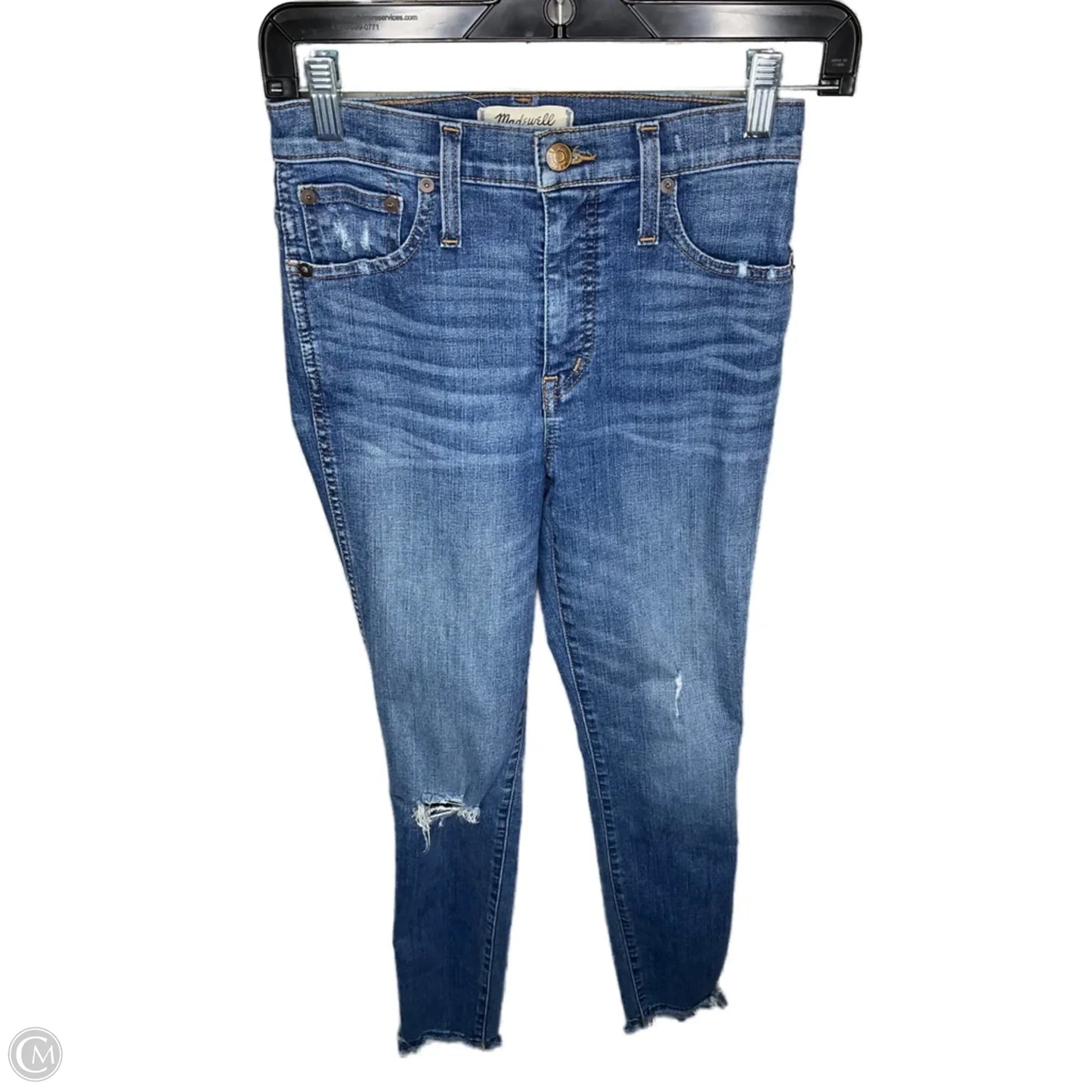 Jeans Skinny By Madewell In Blue Denim, Size: 0