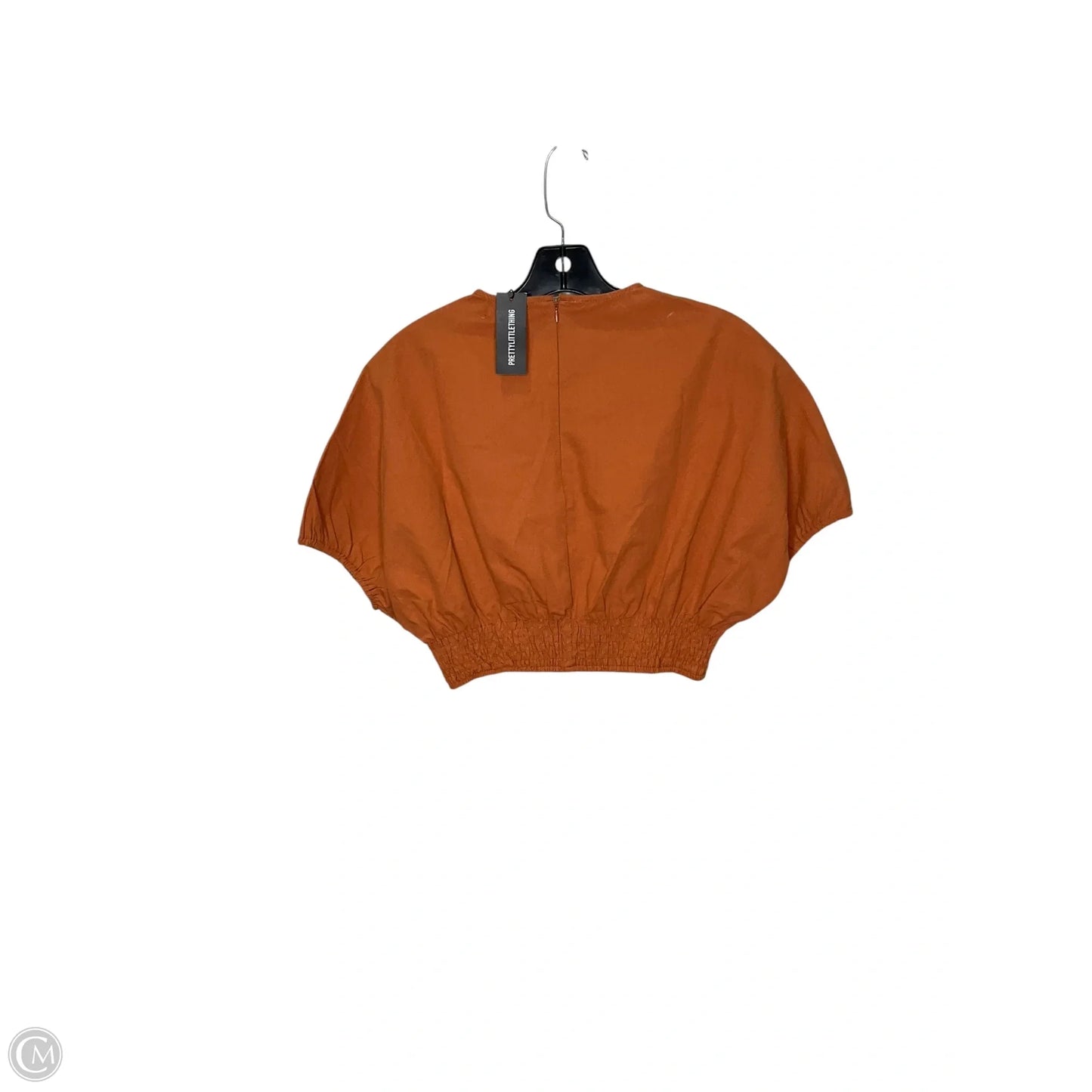Top Short Sleeve By Pretty Little Thing In Orange, Size: S