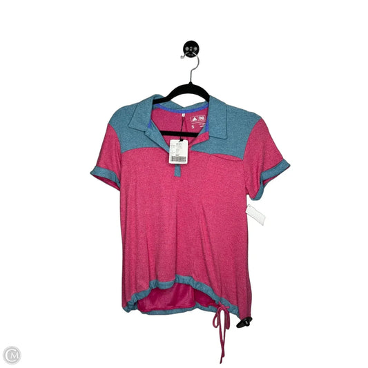 Athletic Top Short Sleeve By Adidas In Multi-colored, Size: S