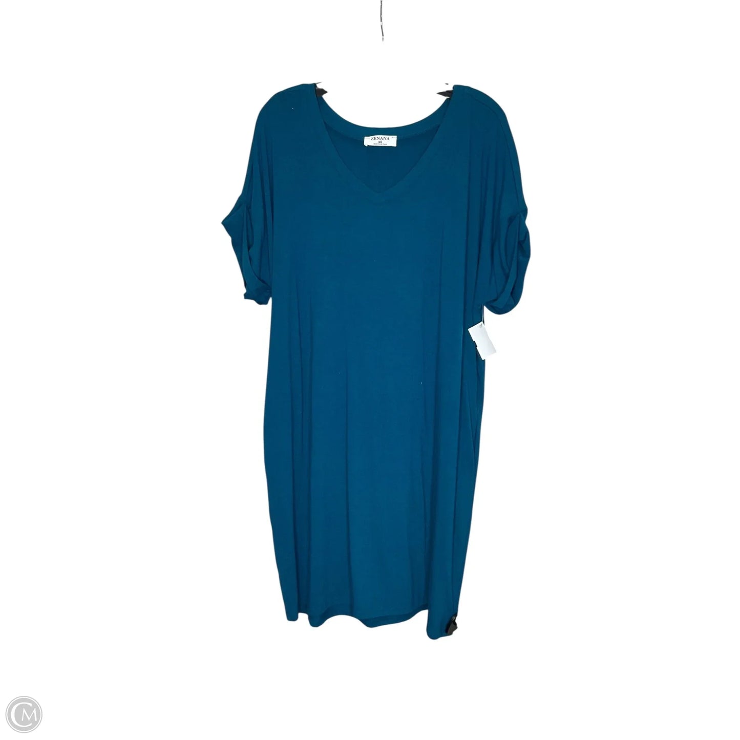 Dress Casual Short By Zenana Outfitters In Blue, Size: 2x