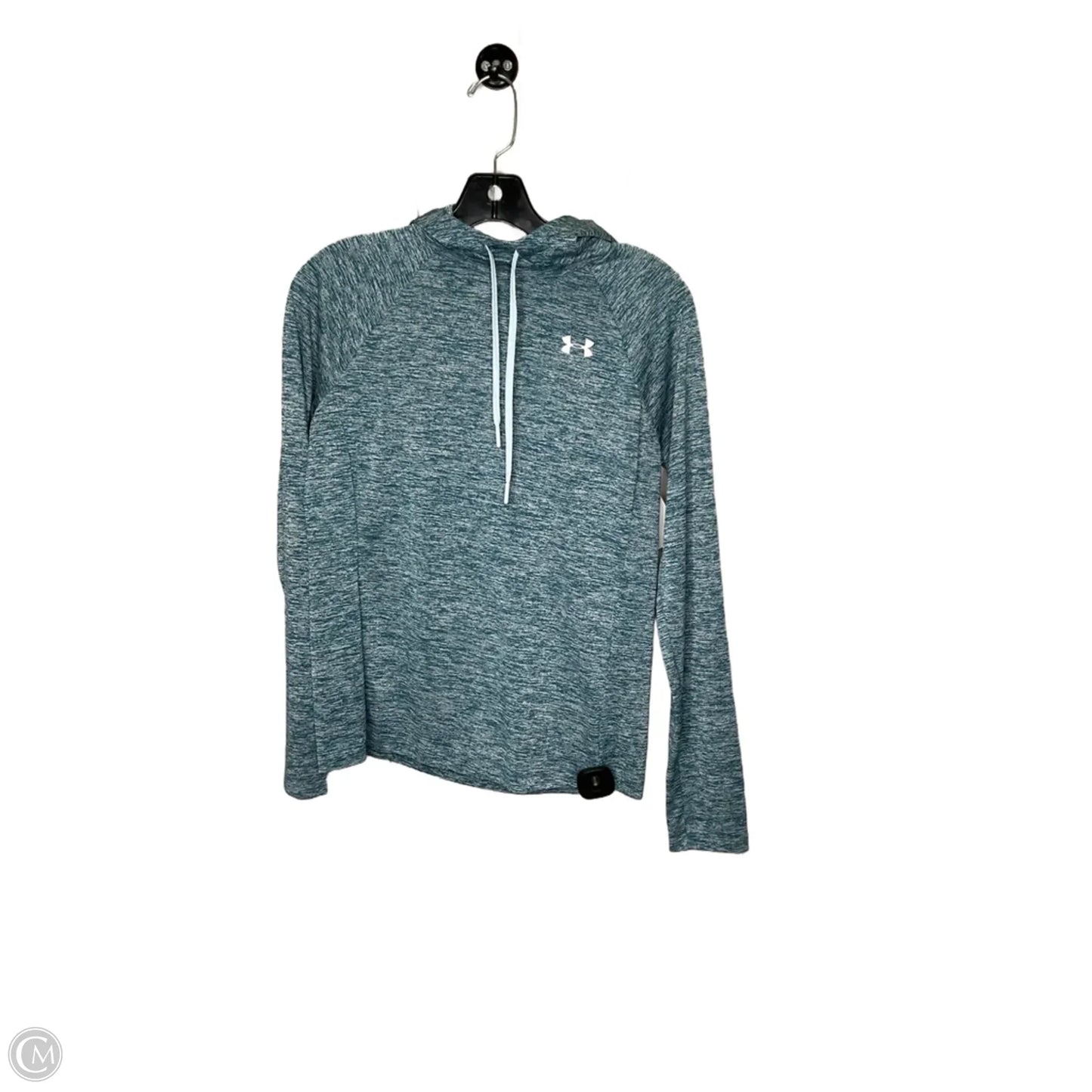 Athletic Top Long Sleeve Hoodie By Under Armour In Blue, Size: S