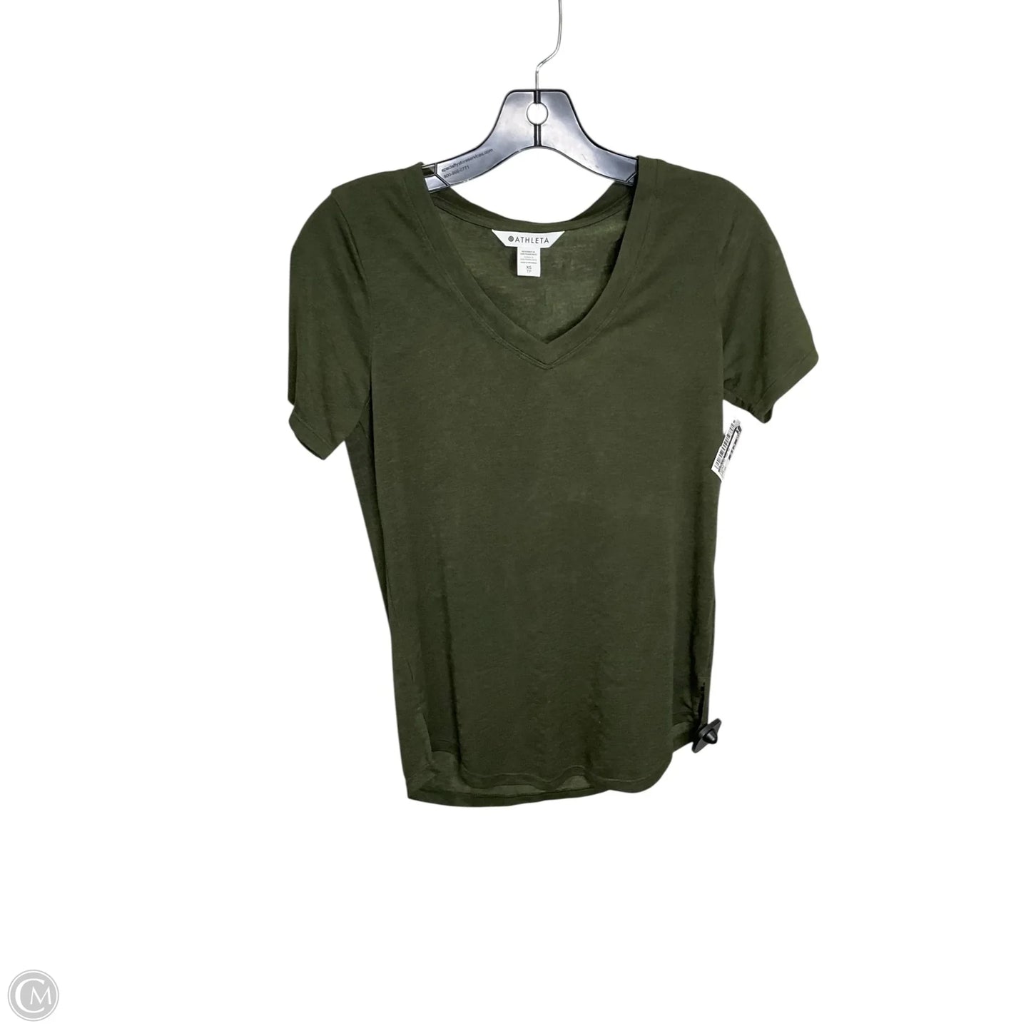 Athletic Top Short Sleeve By Athleta In Green, Size: Xs