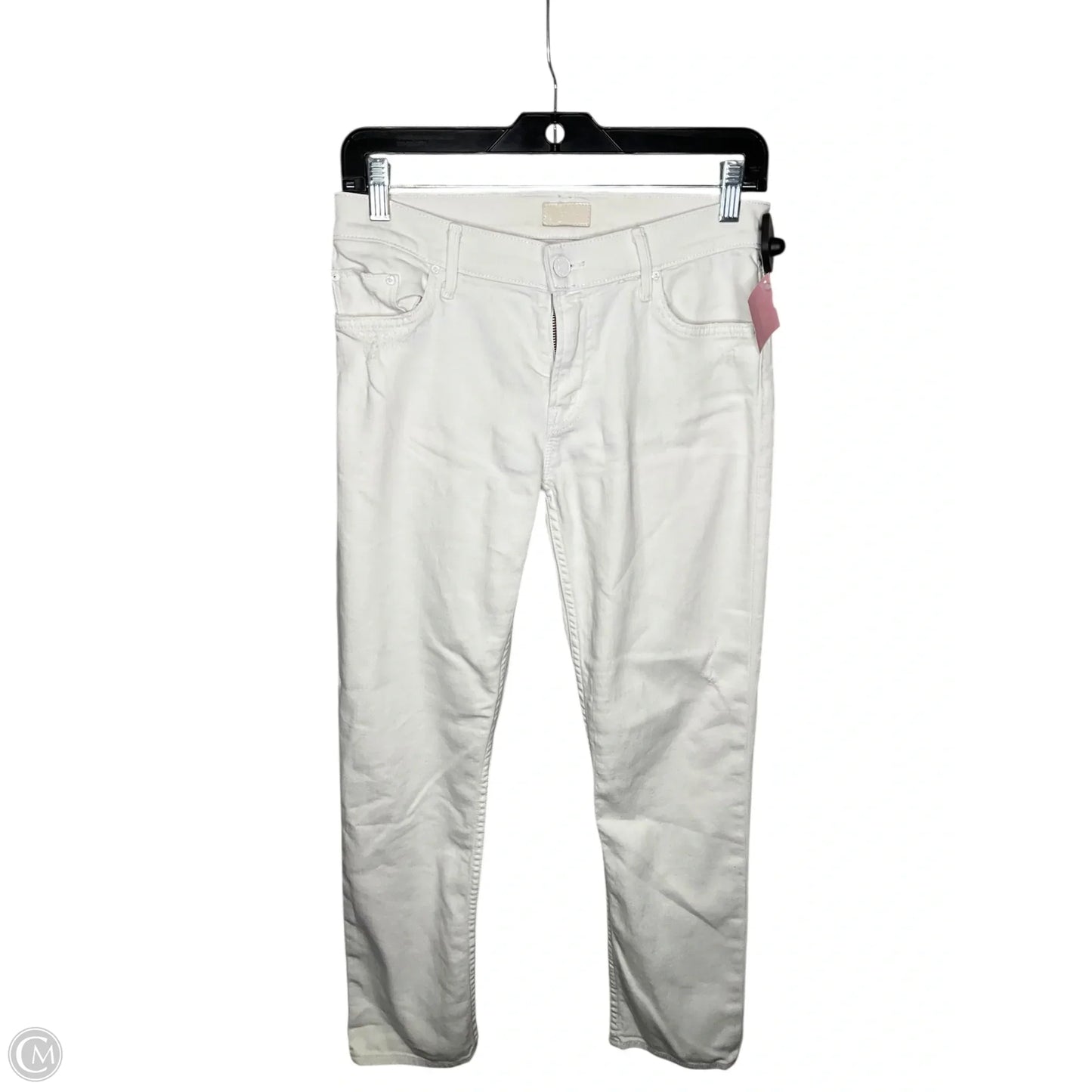 Jeans Skinny By Mother In White Denim, Size: 6