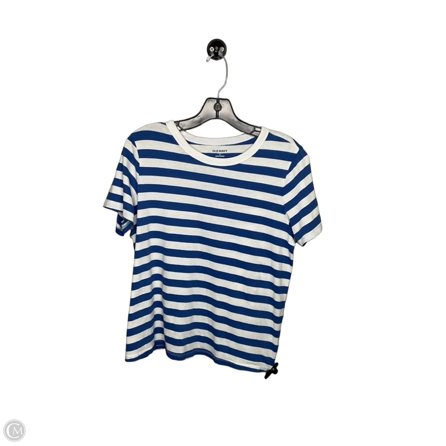 Top Short Sleeve Basic By Old Navy In Striped Pattern, Size: M