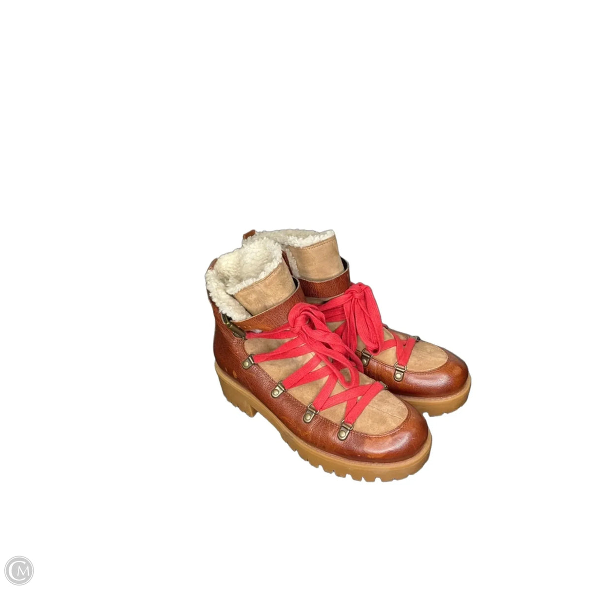 Boots Hiking By Nine West In Brown, Size: 6.5