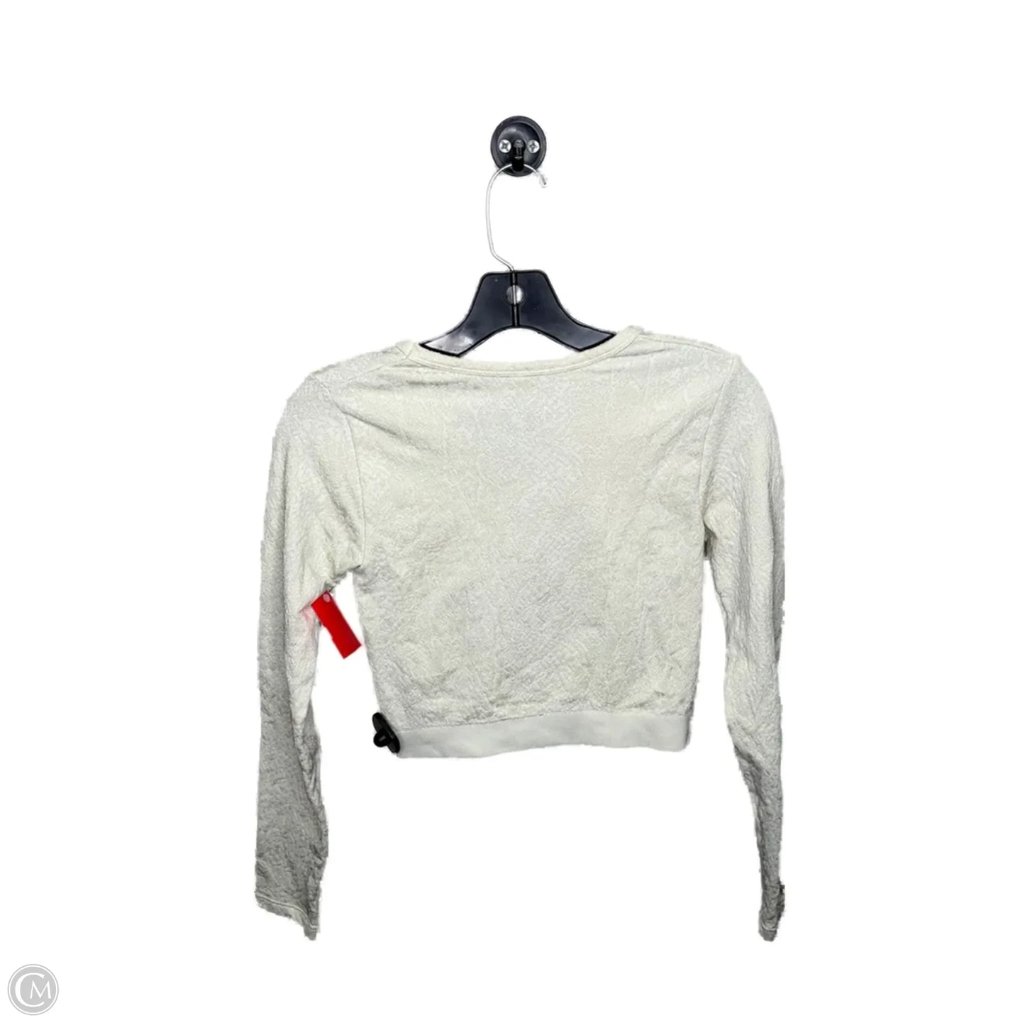 Athletic Top Long Sleeve Crewneck By Fabletics In Cream, Size: S