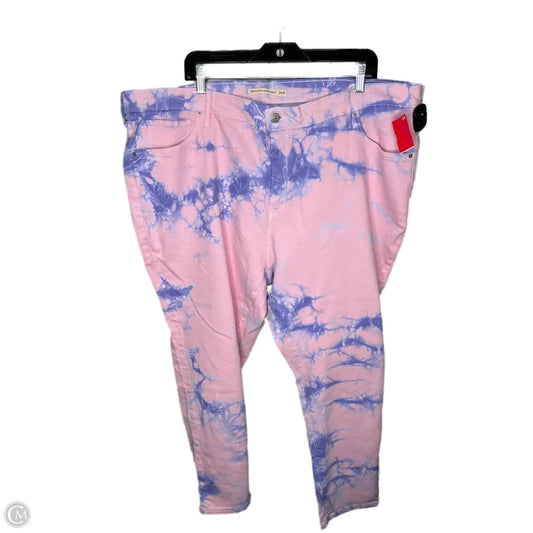 Jeans Skinny By Levis In Pink & Purple, Size: 26