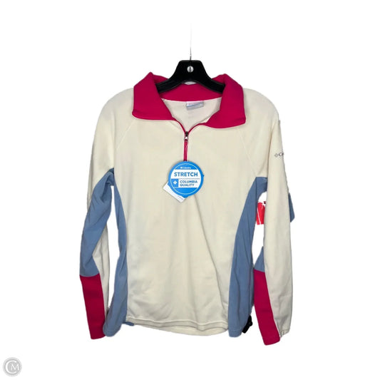 Athletic Fleece By Columbia In Cream & Pink, Size: M