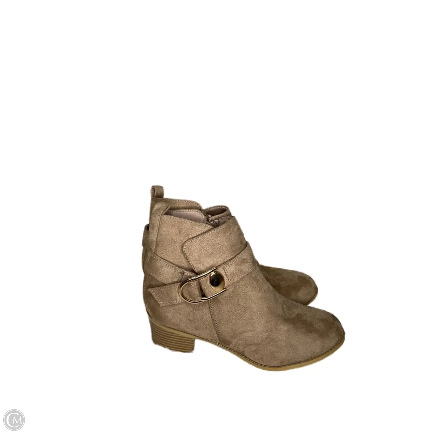 Boots Ankle Heels By Forever In Brown, Size: 9