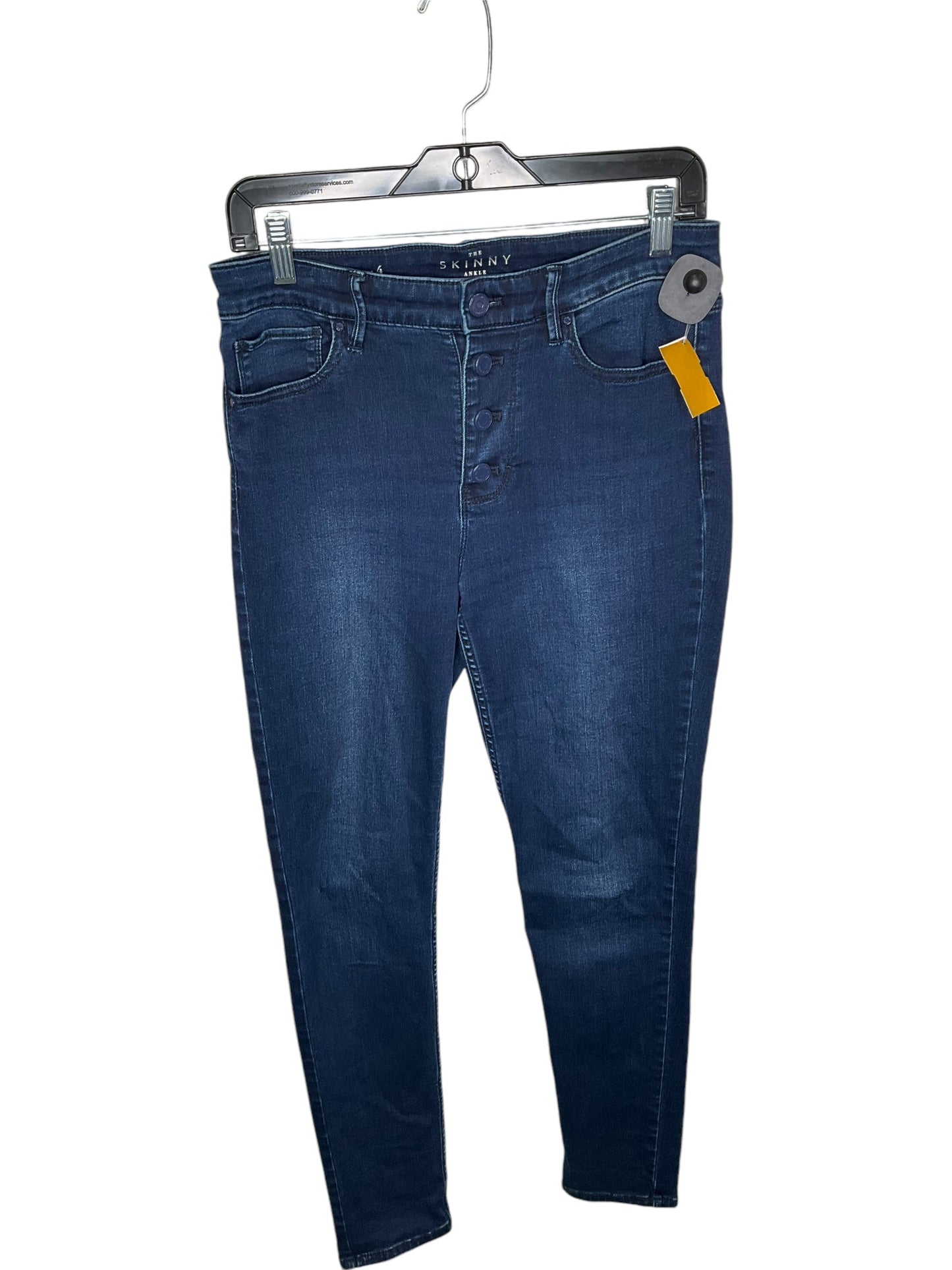 Jeans Skinny By White House Black Market In Blue Denim, Size: 4