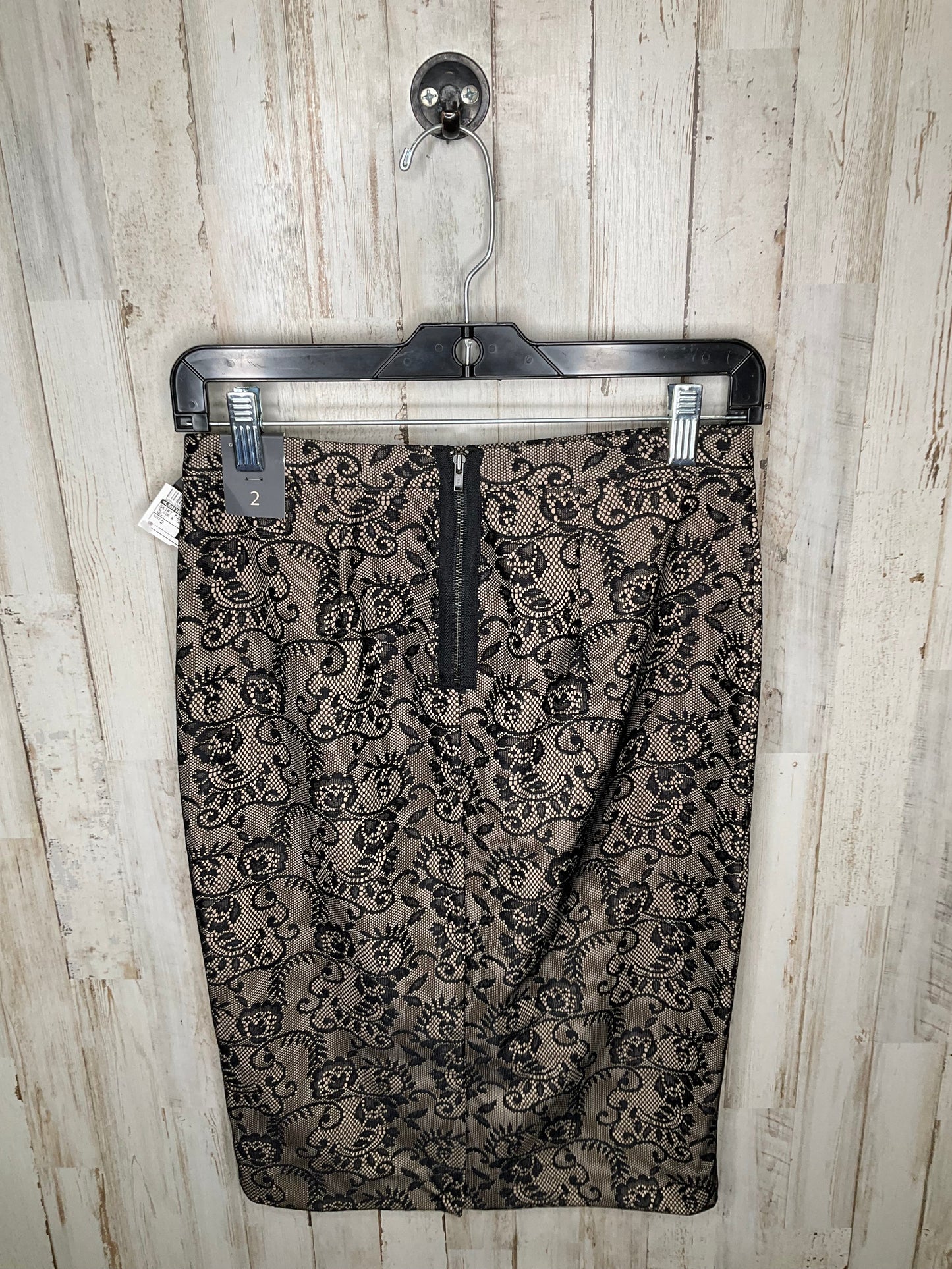 Black & Tan Skirt Midi Limited, Size 2