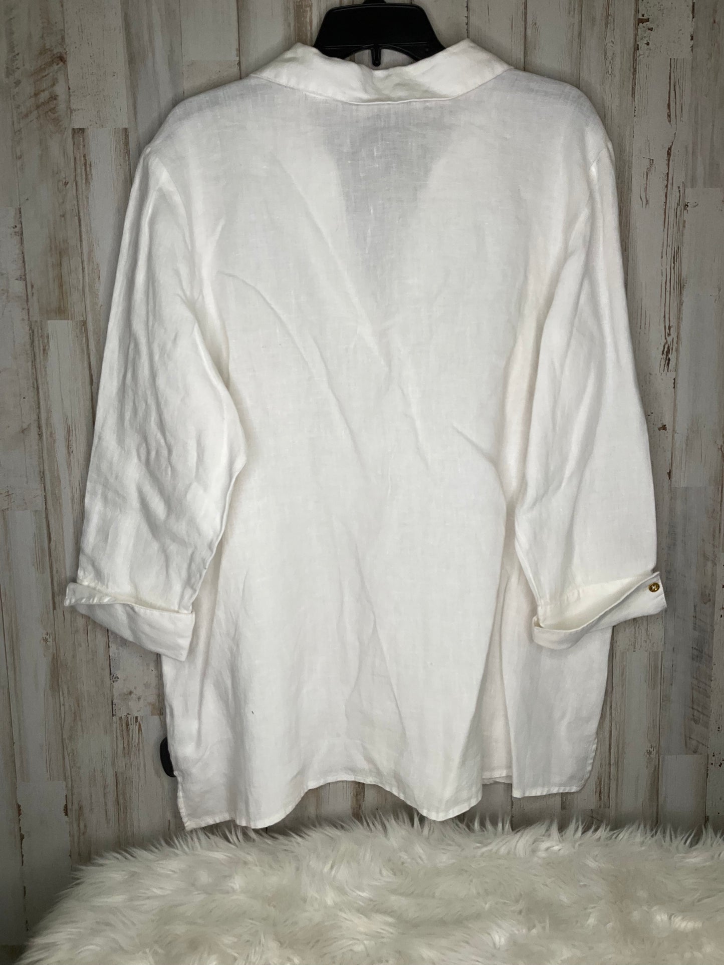 White Top Long Sleeve Ellen Tracy, Size Xl