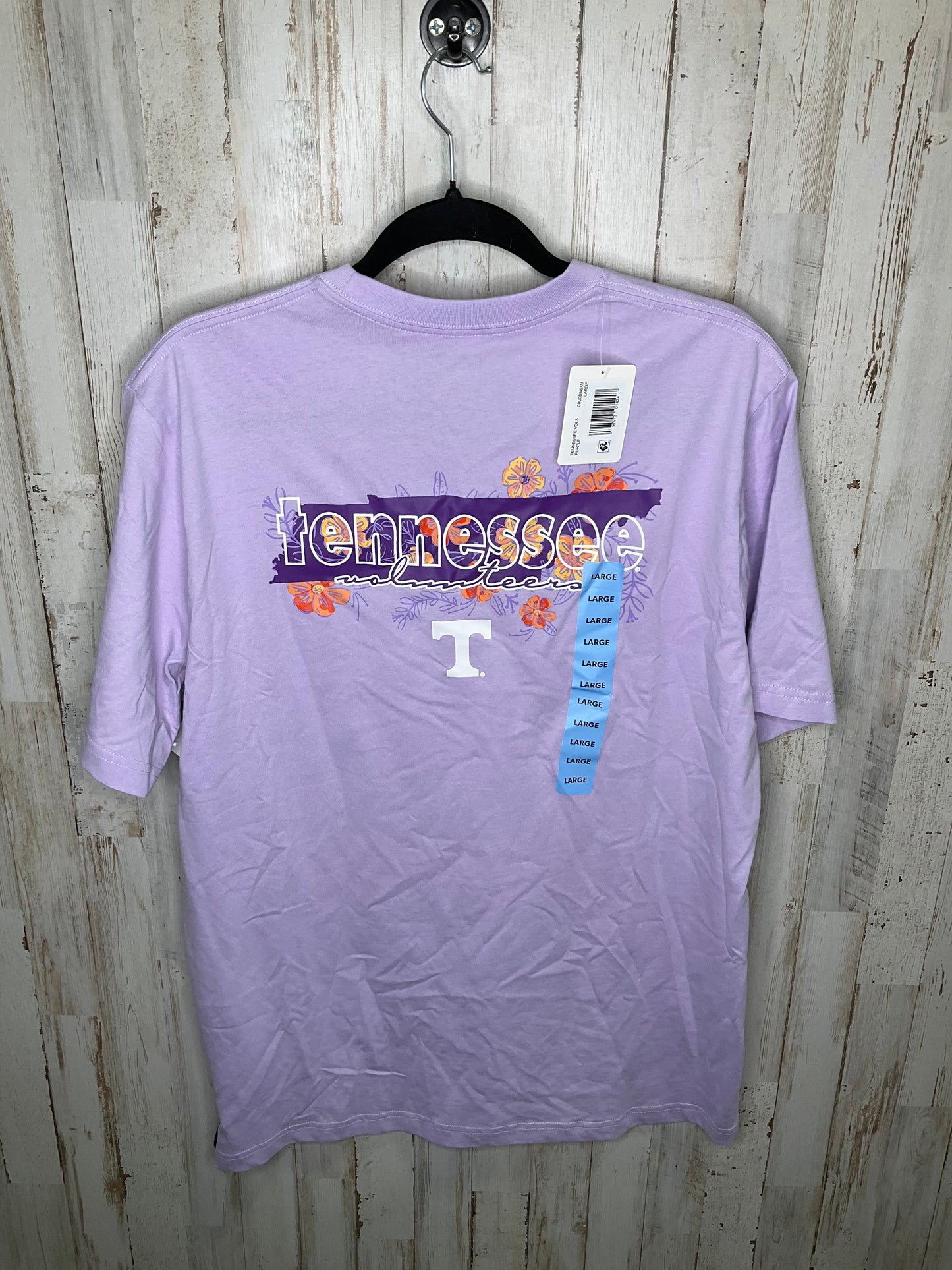 Purple Athletic Top Short Sleeve Champion, Size L