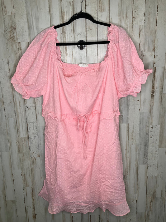 Pink Dress Casual Short Andree By Unit, Size 2x