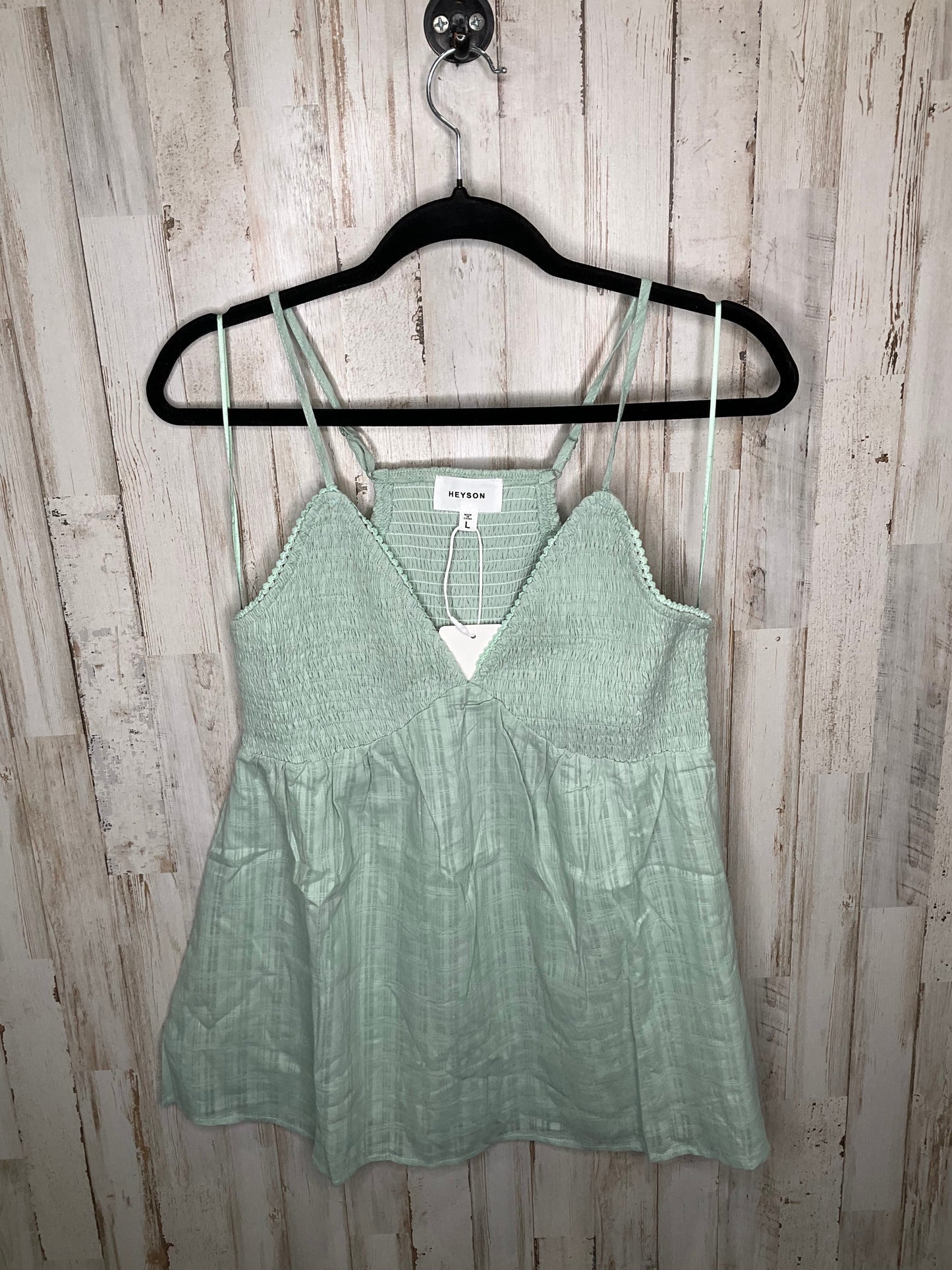 Green Top Sleeveless Cmc, Size L