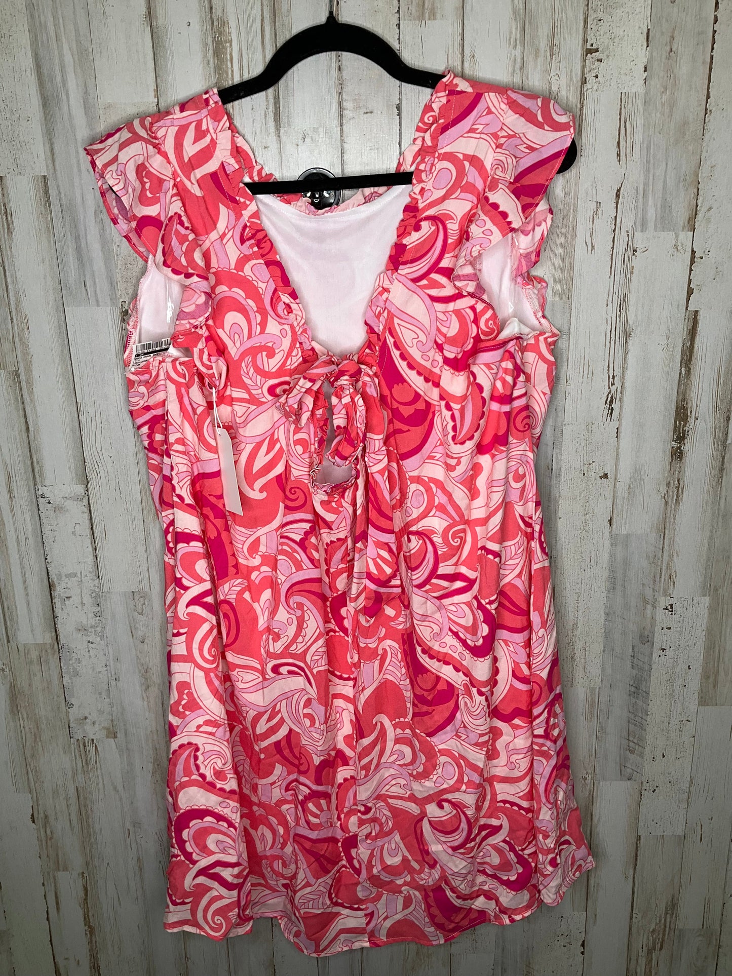 Pink Dress Casual Short Cmc, Size 2x