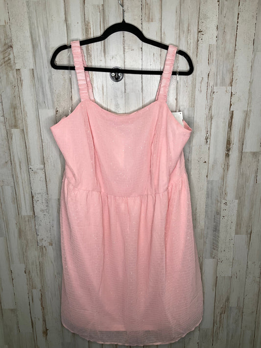 Pink Dress Casual Short Andree By Unit, Size 3x