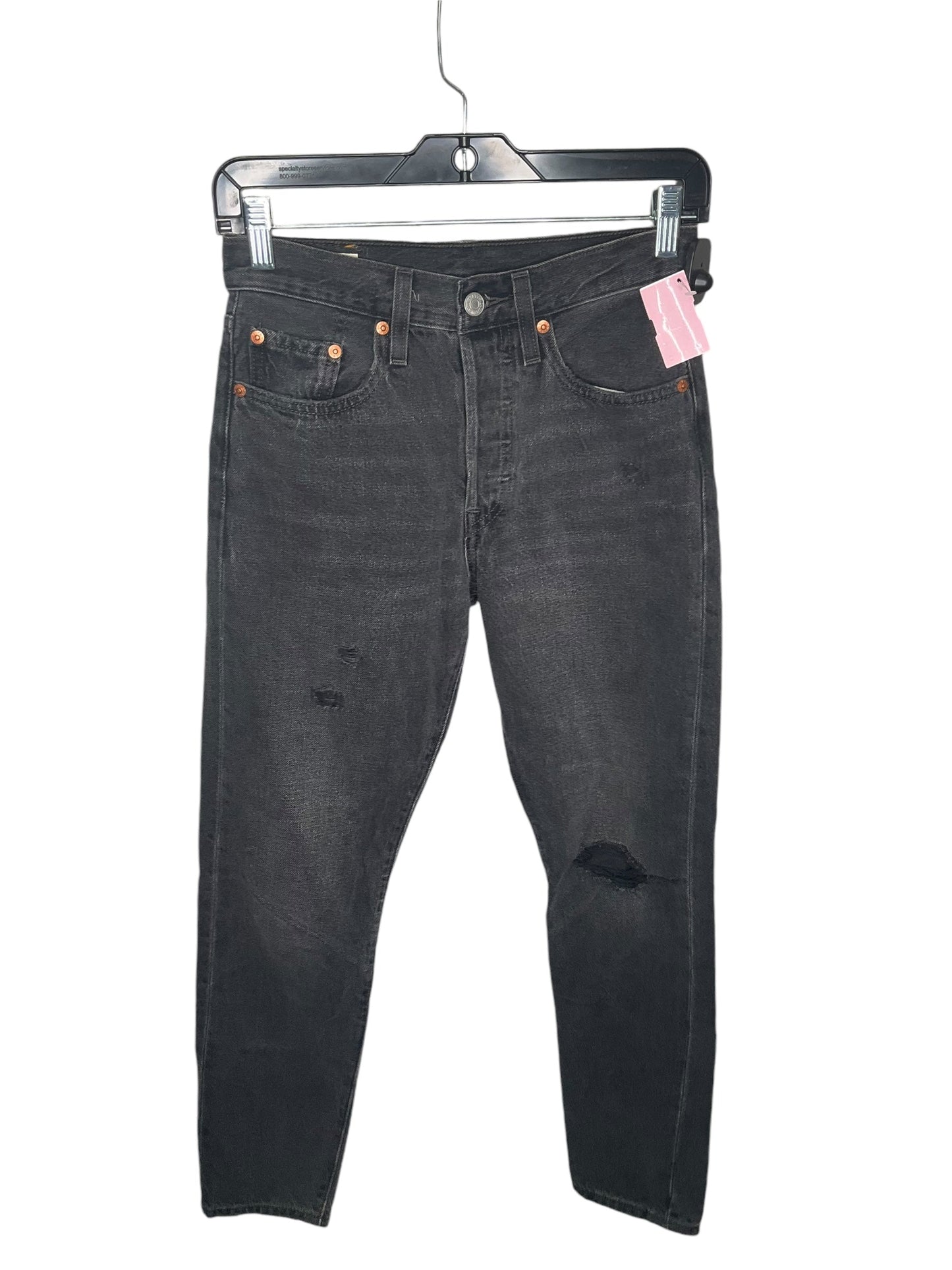 Jeans Skinny By Levis In Black Denim, Size: 0