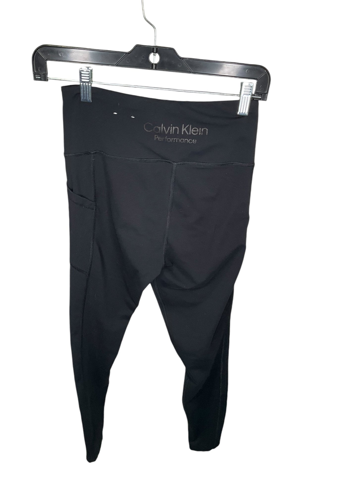 Athletic Leggings By Calvin Klein In Black, Size: S