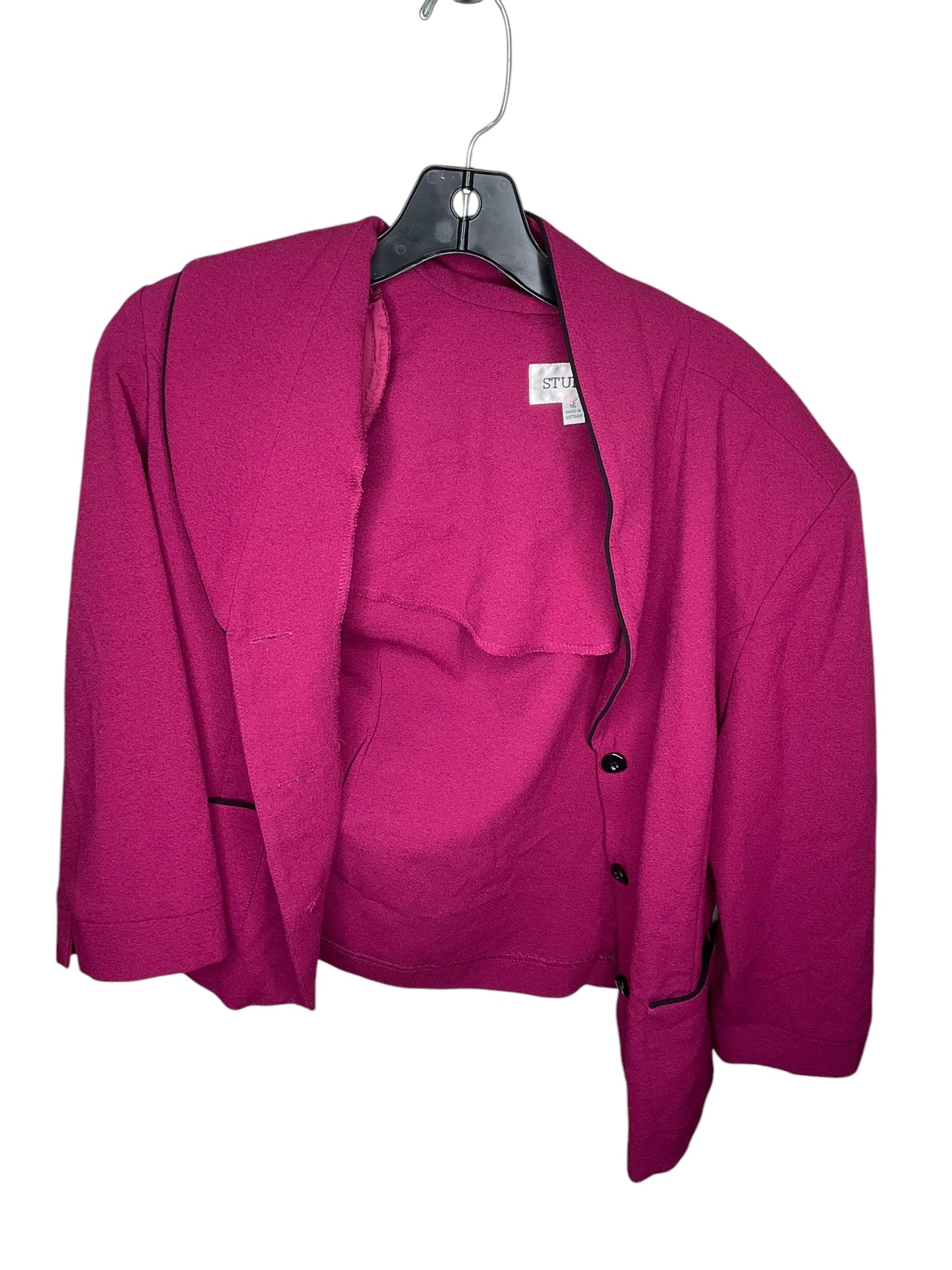 Blazer By Studio 1 In Purple, Size: 1x