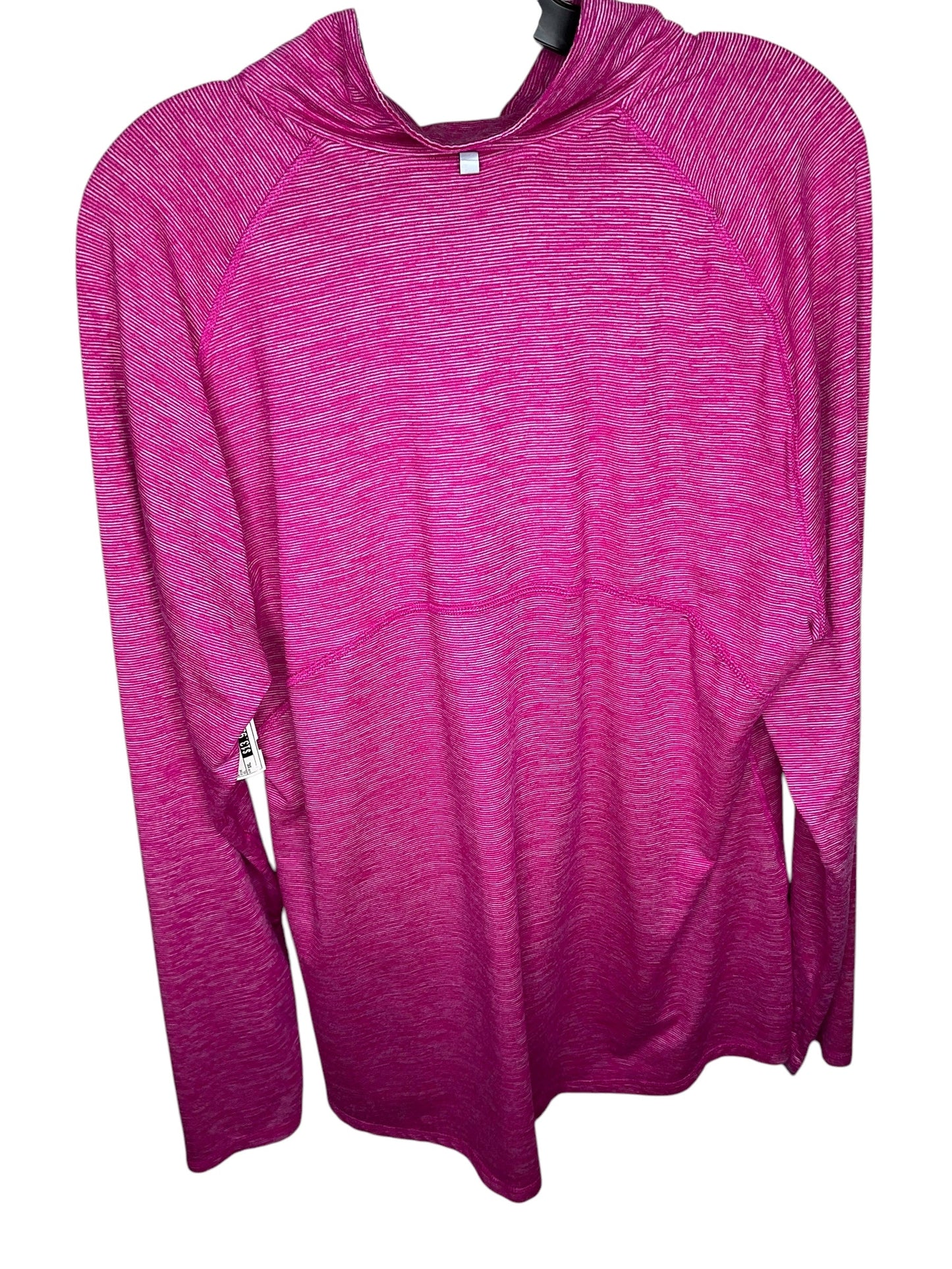 Athletic Top Long Sleeve Collar By Champion In Pink, Size: Xxl