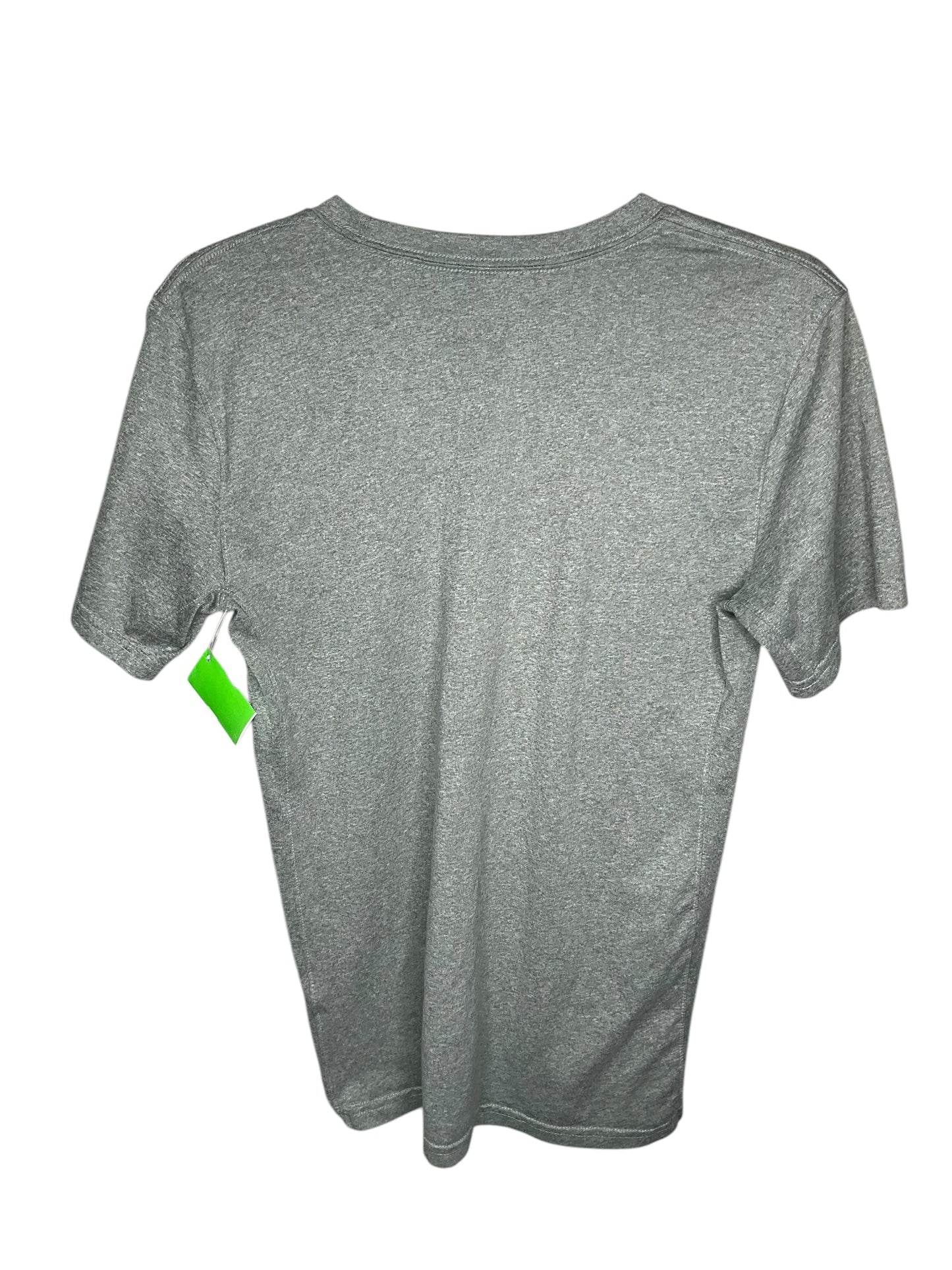 Athletic Top Short Sleeve By Nike In Grey, Size: S