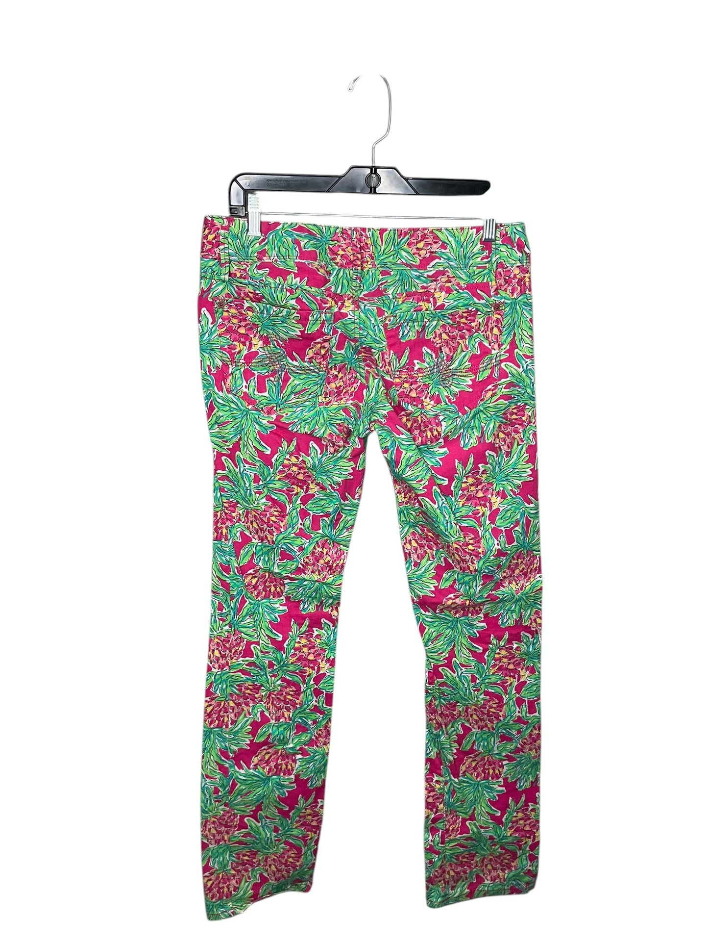 Jeans Straight By Lilly Pulitzer In Green & Pink, Size: 6