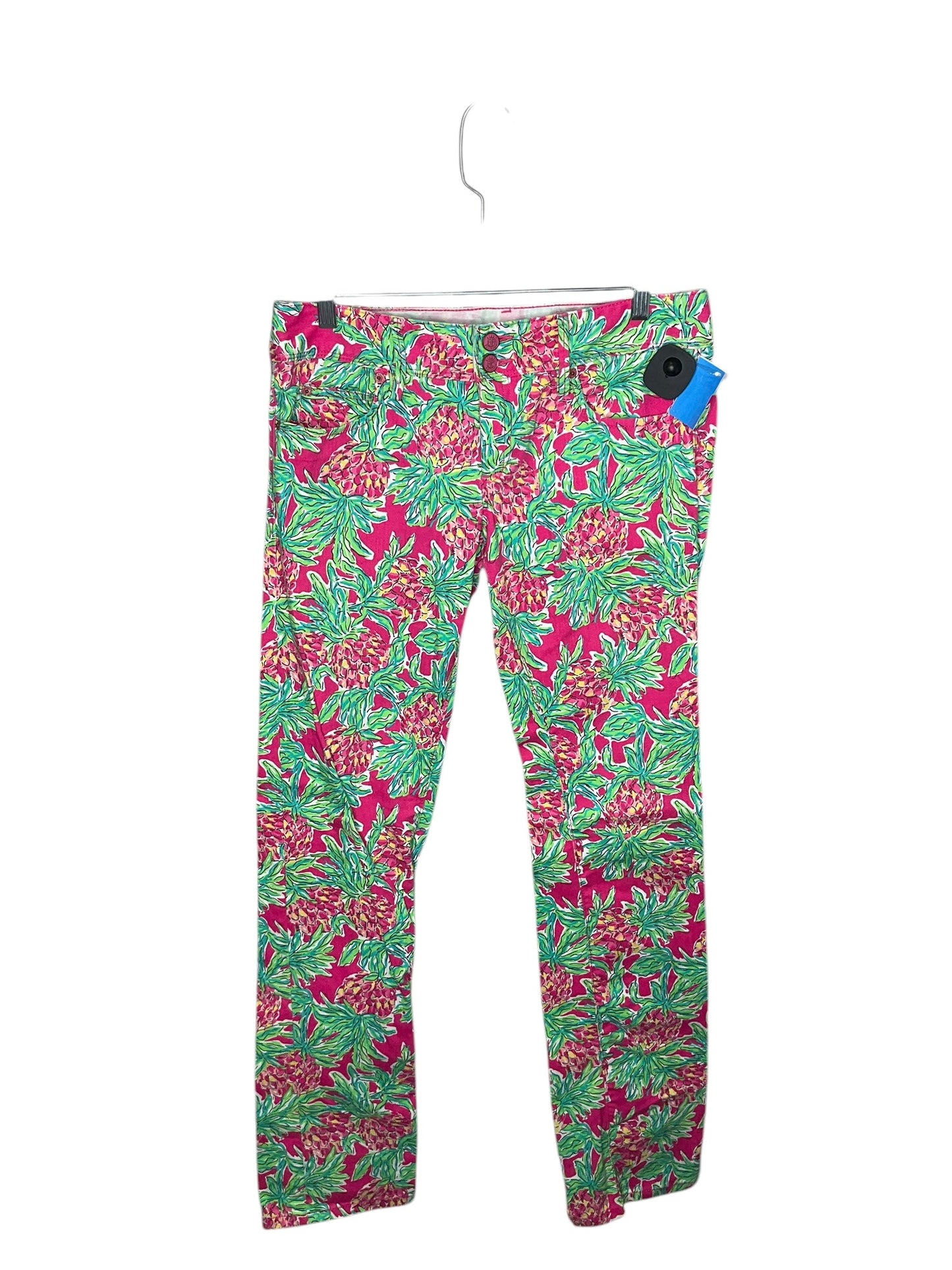 Jeans Straight By Lilly Pulitzer In Green & Pink, Size: 6