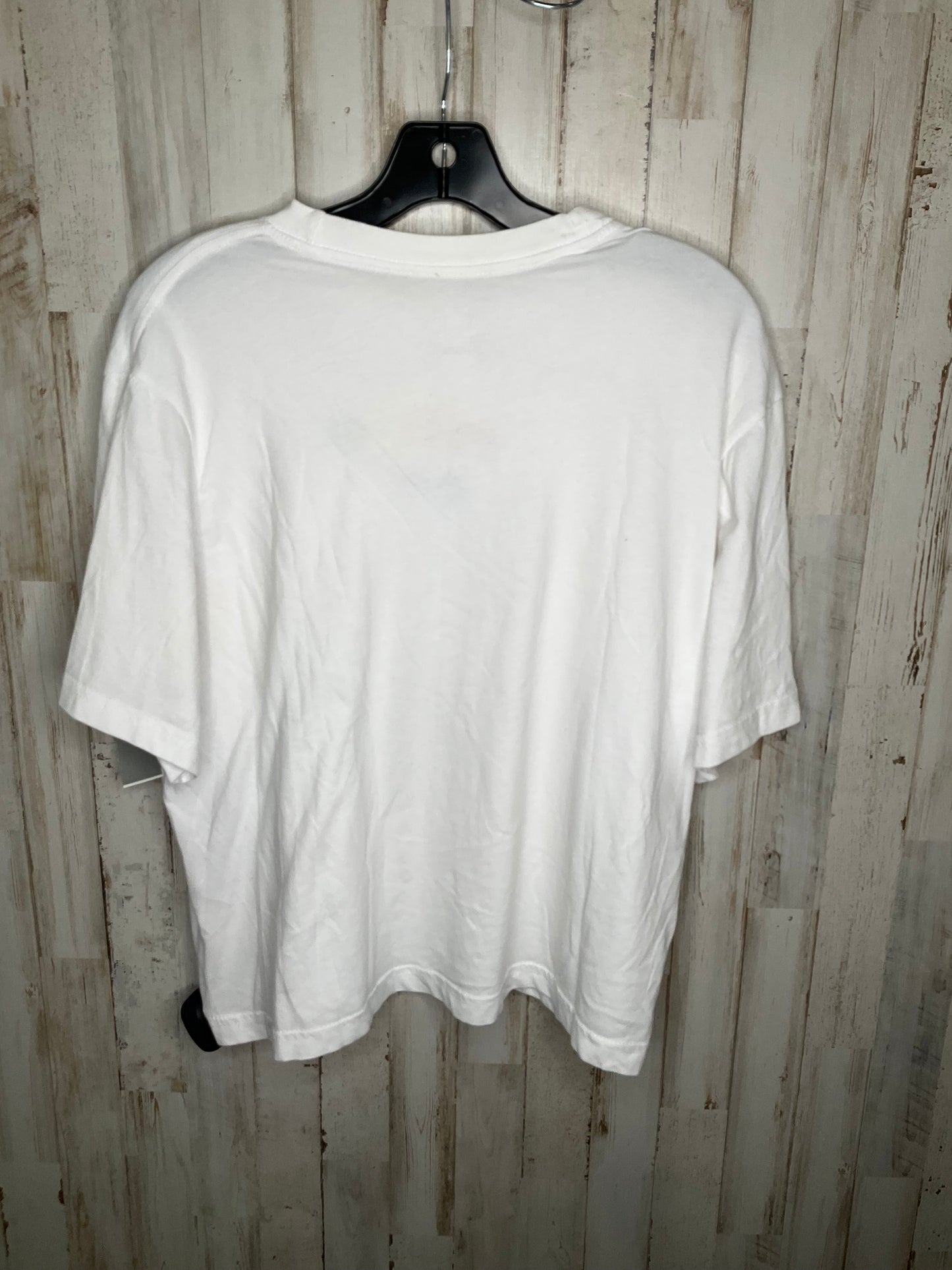 Athletic Top Short Sleeve By Nike In White, Size: M