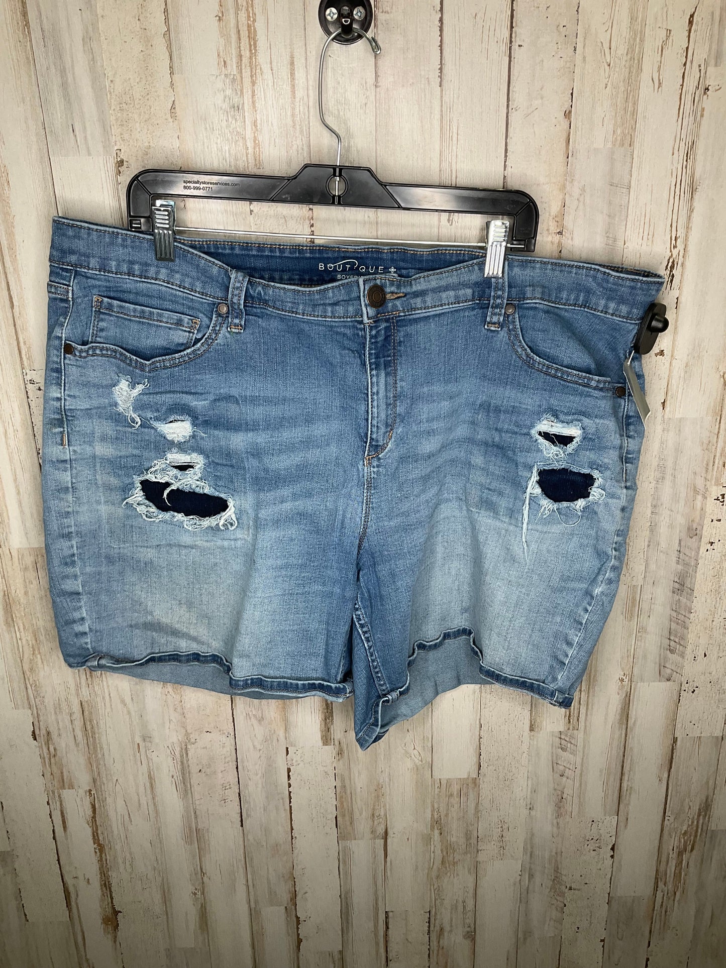 Blue Denim Shorts Boutique +, Size 20