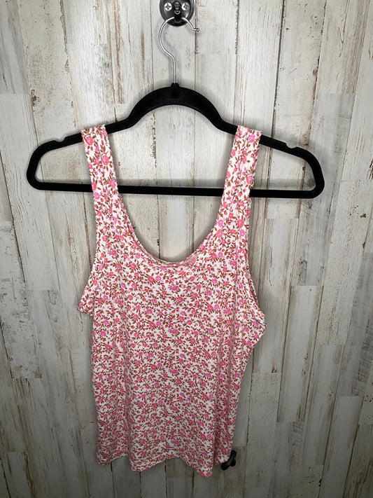 Floral Print Top Sleeveless Aerie, Size L