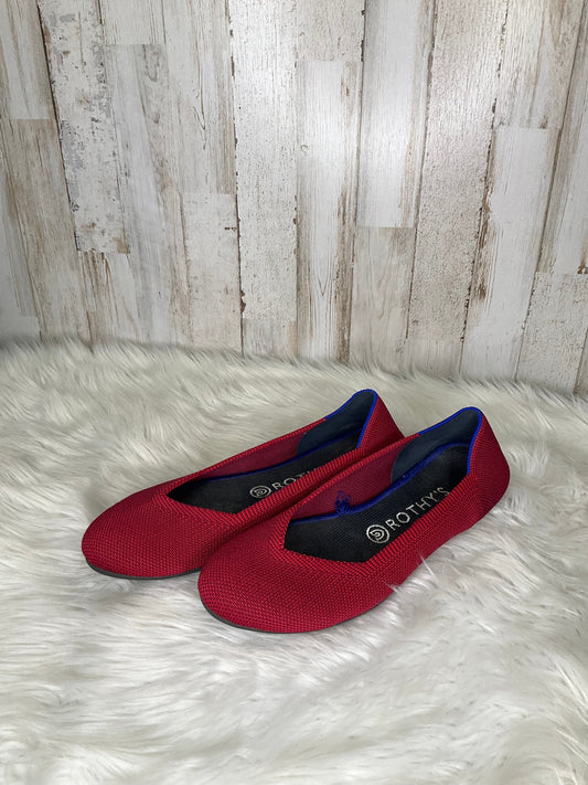 Red Shoes Flats Rothys, Size 8.5