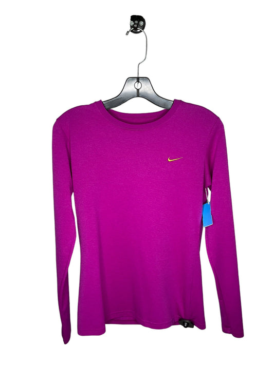 Athletic Top Long Sleeve Crewneck By Nike In Purple, Size: S