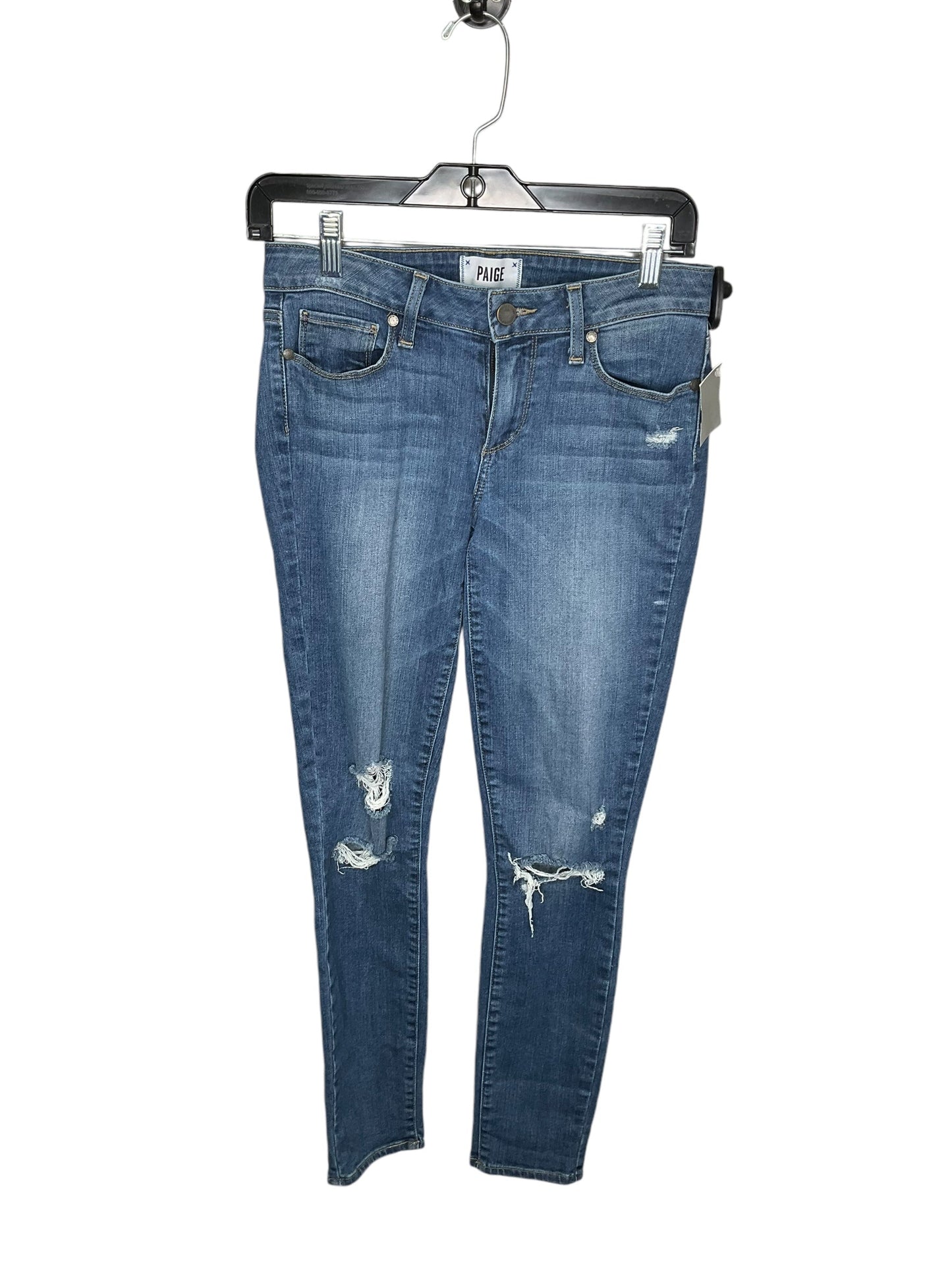 Jeans Skinny By Paige In Blue Denim, Size: 4