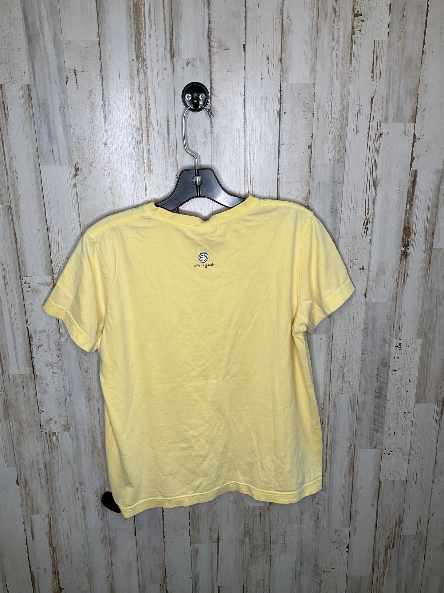 Yellow Top Short Sleeve Life Is Good, Size S