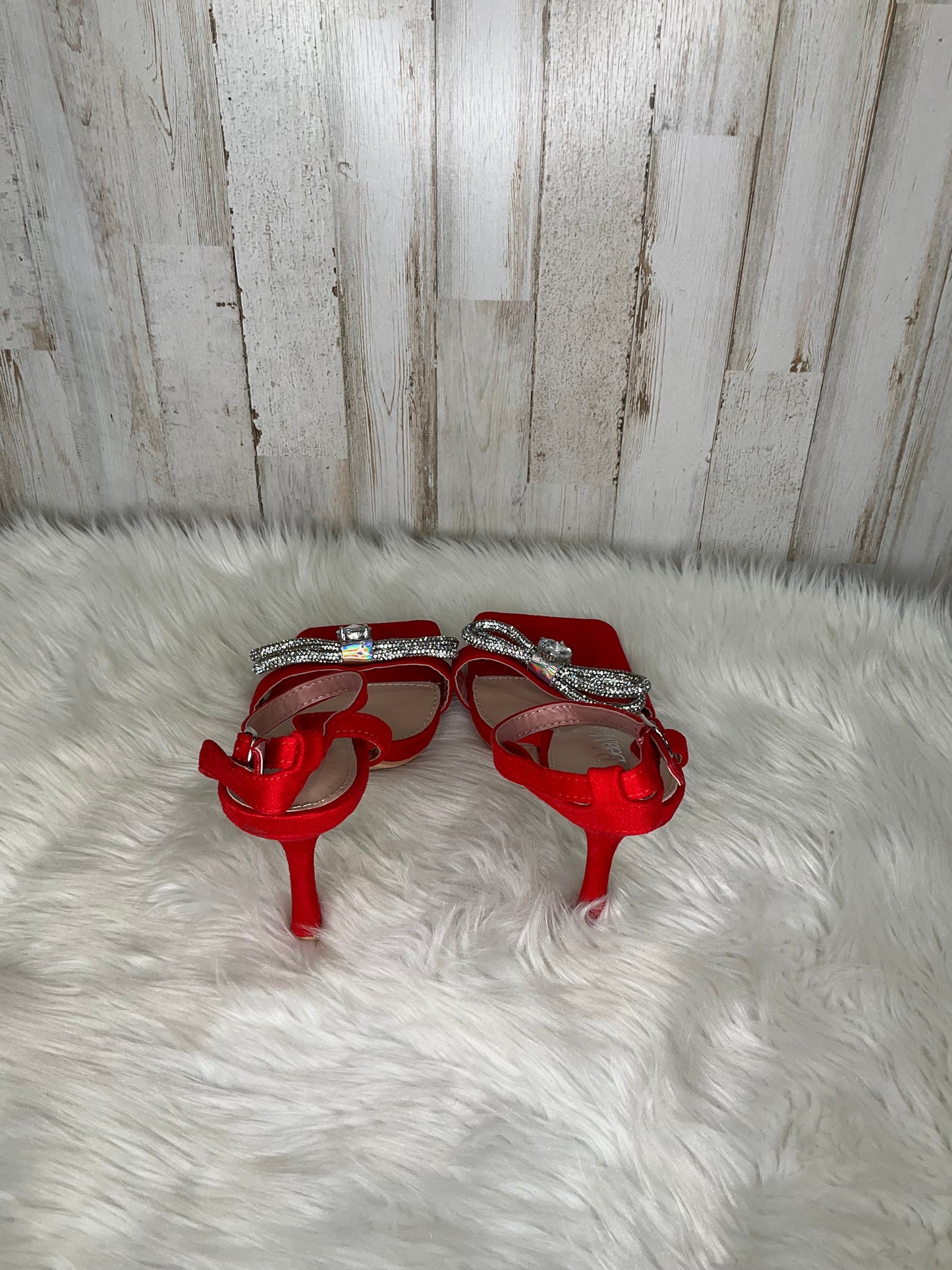 Red Shoes Heels Stiletto Bella Marie, Size 8