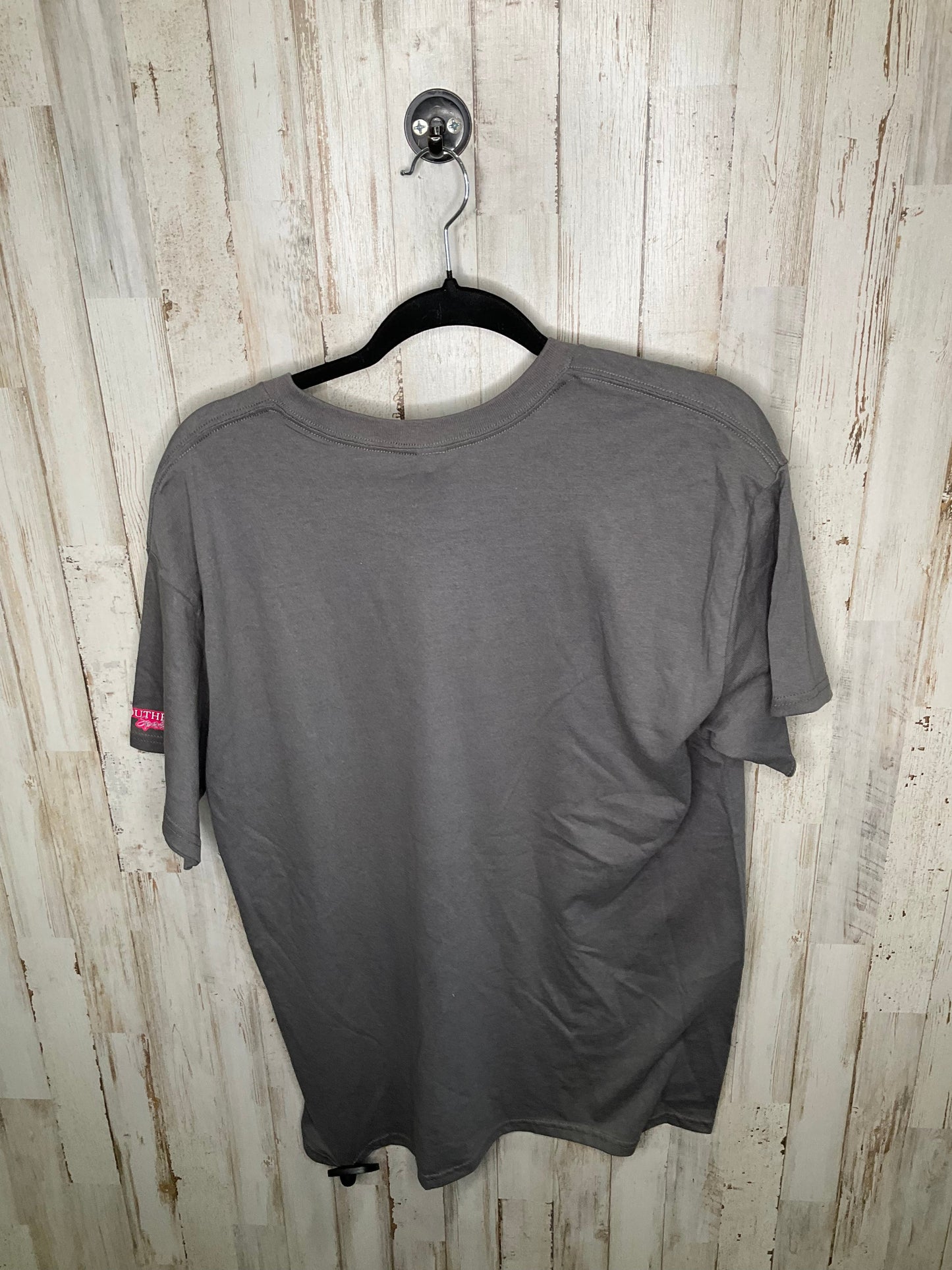 Grey Top Short Sleeve Clothes Mentor, Size L