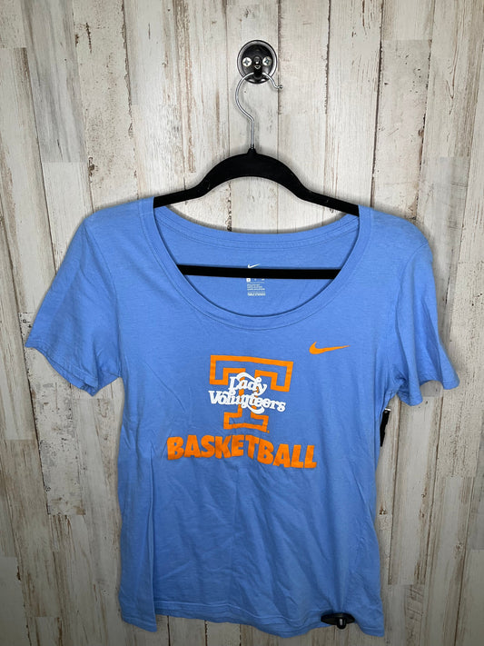 Blue Athletic Top Short Sleeve Nike, Size S