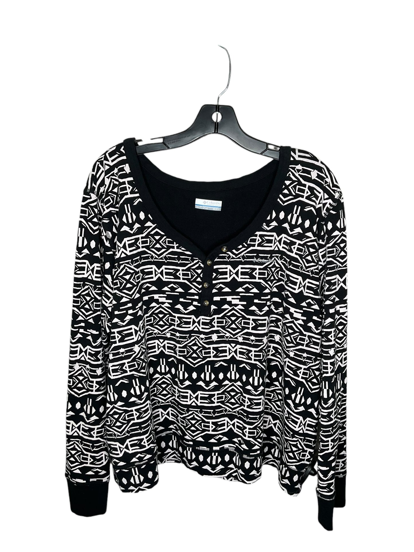 Athletic Fleece By Columbia In Black & White, Size: 3x