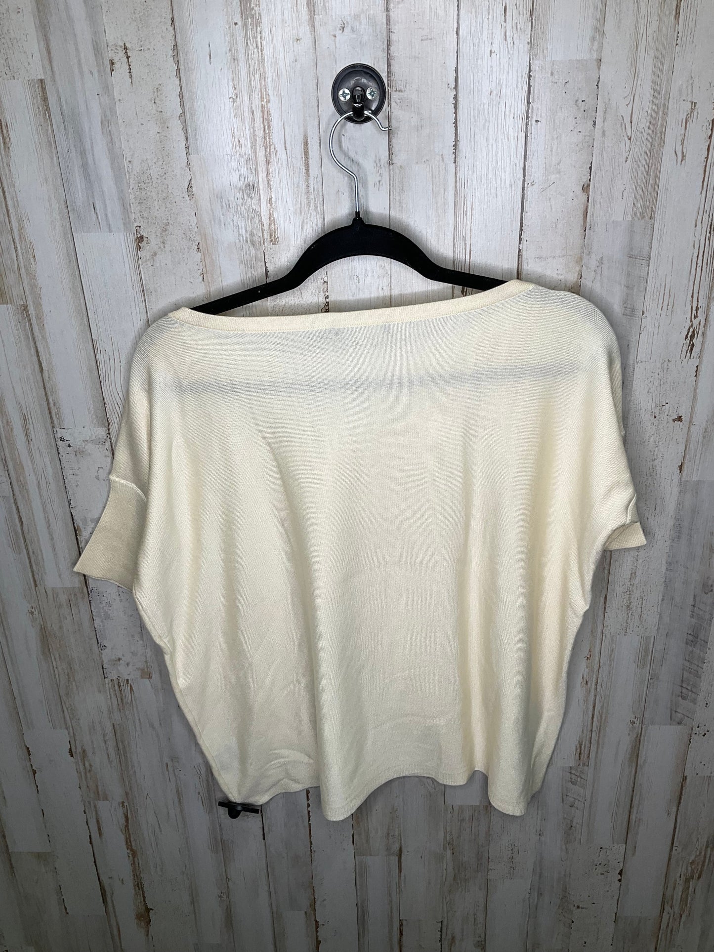 Cream Top Short Sleeve Lauren By Ralph Lauren, Size Xs