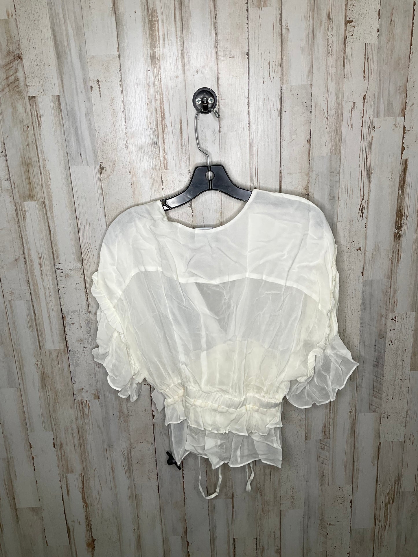 Cream Top Short Sleeve Cma, Size S