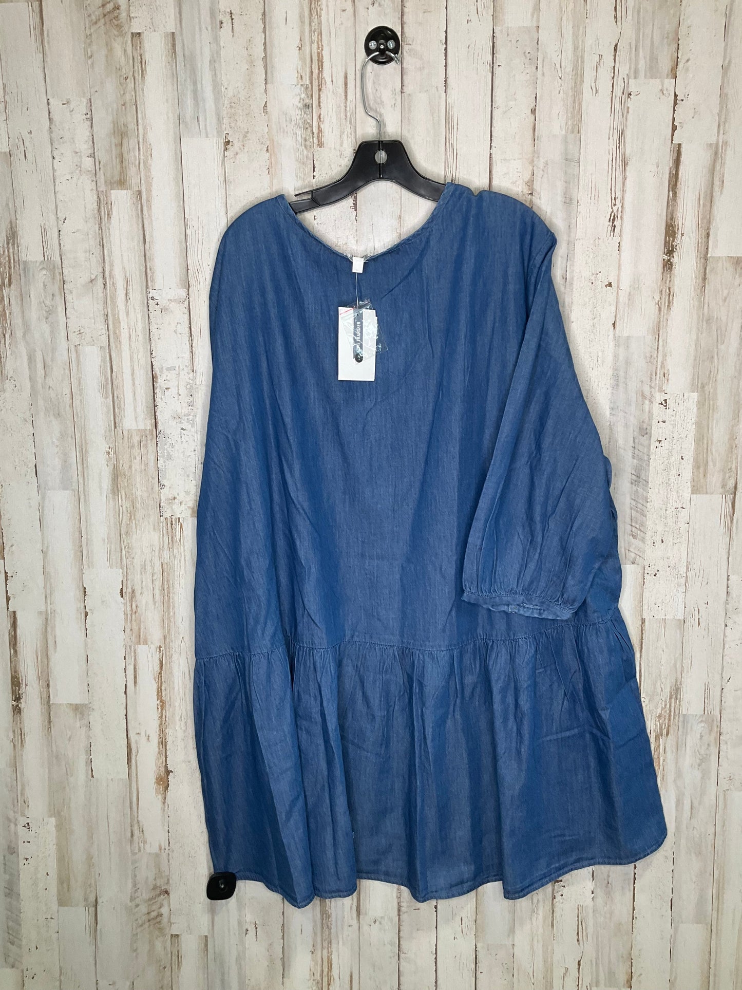 Blue Denim Dress Casual Midi True Craft, Size 3x